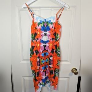 Tiger Mist floral print bodycon dress size small ( SEE DESCRIPTION)